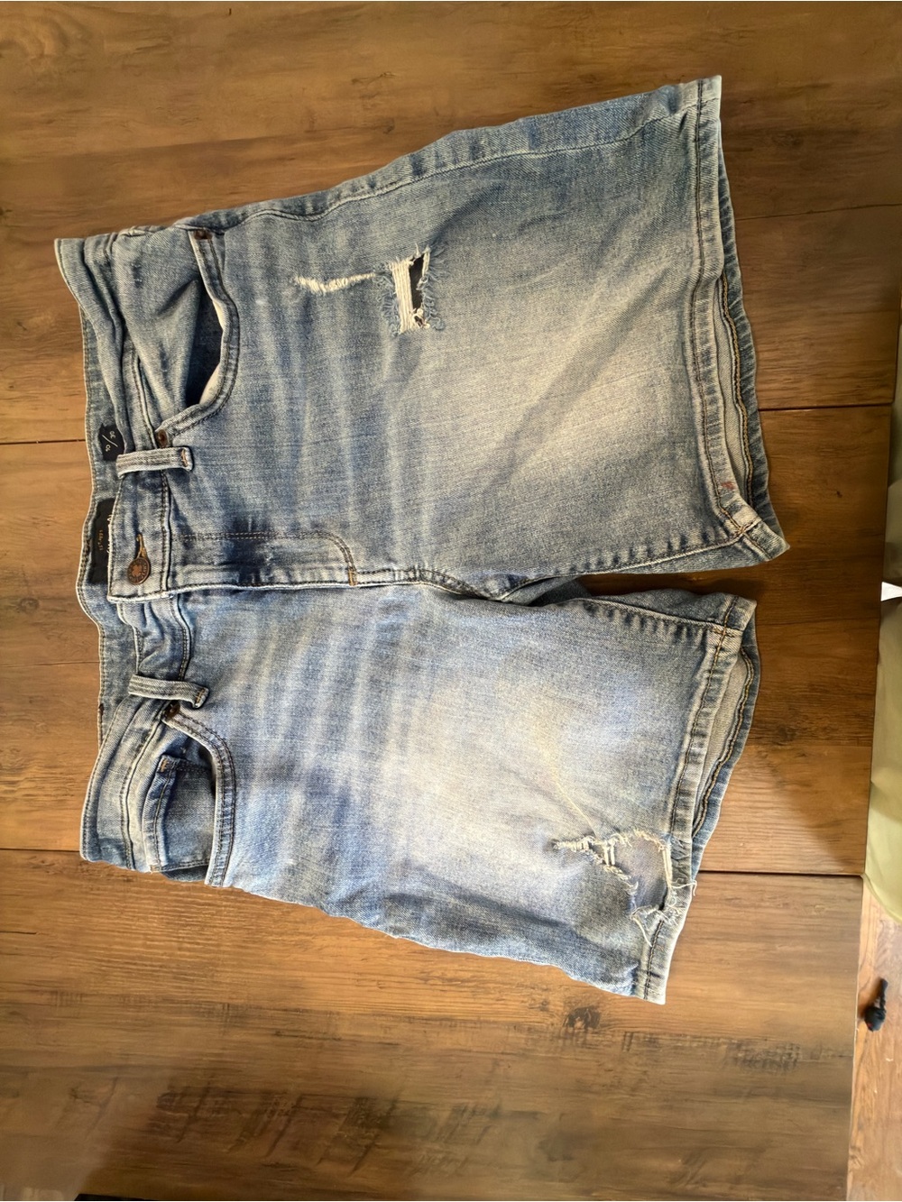 Women’s Distressed Light Blue Denim Jeans Shorts